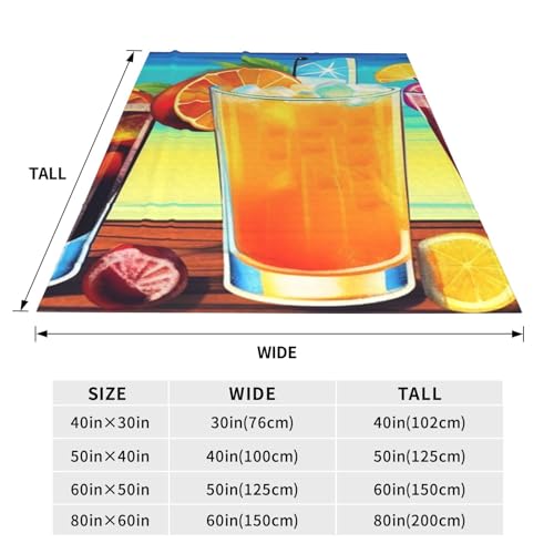 Couverture microfibre légère et douce Happy Hour plaid canapé toutes saisons - 5