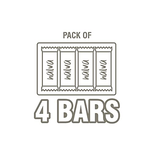 Halva Tahini Bars - Snack Bars | Plain | 2.5 Oz Bars | Pack Of 4 #TOP3