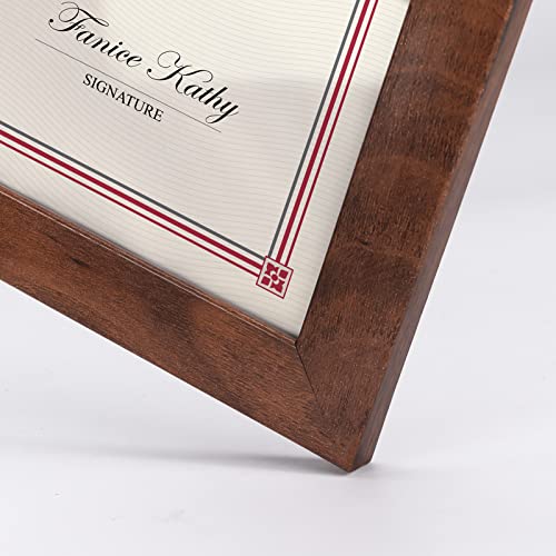 Giftgarden 8.5X11 Picture Frame Brown Set Of 12, Multi Rustic Walnut Wood-Color 8.5 X 11 Frames Bulk For Award Certificate Document Diploma, Wall Or Tabletop Display #TOP4