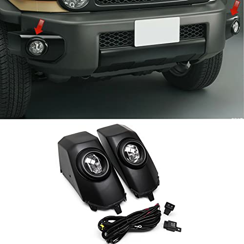 fjクルーザー アイアンバンパー&ledフォグランプ USフォグライト 2007?2014年トヨタFJクルーザーブラックバンパー