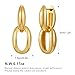 FAMARINE Gold Hoop Dangle Earrings for Women Gold Drop Huggie Earrings Fashion Link Earrings