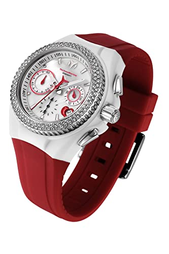Technomarine Women's Cruise Stainless Steel Quartz Watch With Leather Calfskin Strap, Red, 20 (Model: Tm-117001) #TOP4