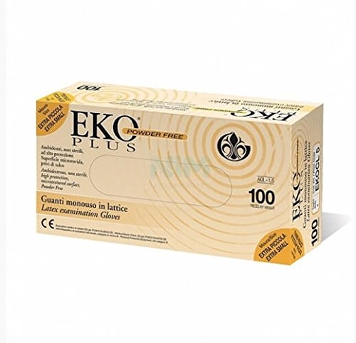 Guanti monouso lattice senza polvere DOC EKO PLUS POWDER FREE - 100 pz. - L - 8/8.5