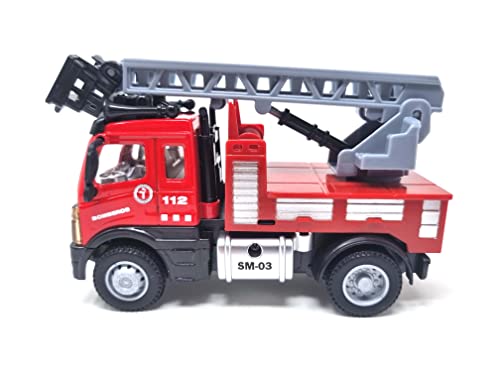 PLAYJOCS GT-8128 camion pompiers voiture métallique jouet pour enfants et collectionneurs.