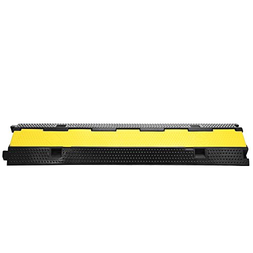 Guellin 3x2 Pasacables de Suelo para Proteger las Cables Protector de PVC y Caucho para Cable de Suelo de 2 Vías Soporta 11000 LB(5000KG)（3 x Protector de cable de 2 canales）