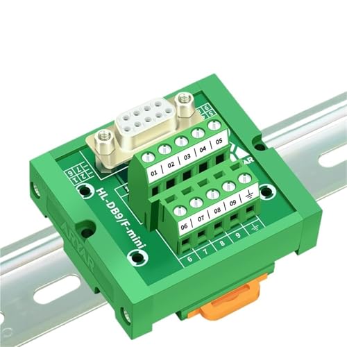 Módulo de interfaz DB9 para carril DIN con placa de adaptación hembra D-Sub 4