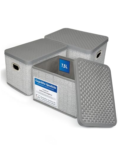 SUMTree 3 Foto Aufbewahrungsboxen Weiß - Magnetische Buchboxen 25x18x4,5cm