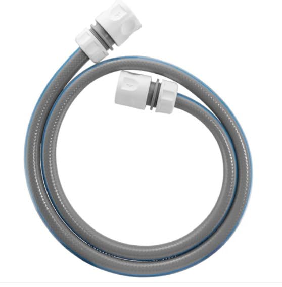 Grey Water Hose 1/2inch - 3ply Water Hose - Premium Food Grade Water Hose with Hose Connector Set for Caravan, Motorhome and Boat. Standard Click-Lock Type Connectors (25meter)