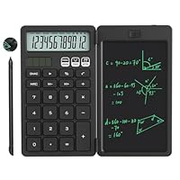 NEWYES Taschenrechner, 2-in-1 Rechner mit großer Tasten und 6,5 Zoll Schreibtafel Nicht Programmierbarer Tischenrechner, Ideal für Reisen, Büro, Schule usw
