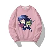 [FOMDTHA] 鬼滅の刃、子供用トレーナー、ユニセックス、子供用プルオーバー、長袖スウェットシャツ、無地、秋と冬のホーム服、純粋な綿、快適な140CM