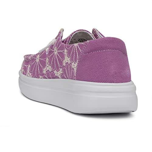 HEYDUDE Women's Wendy Rise Eyelet Violet Size 9 | Women's Shoes | Women's Slip On Shoes | Comfortable & Light-Weight