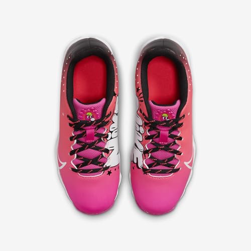 Nike Hyperdiamond 4 Keystone Big Kids' Softball Cleats (FZ8655-600, Laser Fuchsia/Hot Punch/Black/White)4