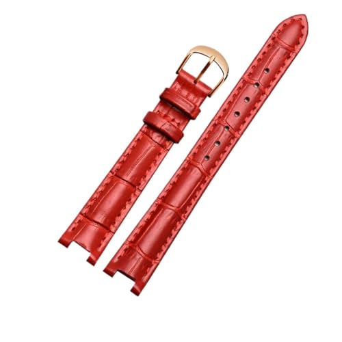 Bracelet de montre en cuir véritable de remplacement avec découpe centrale pour homme et femme