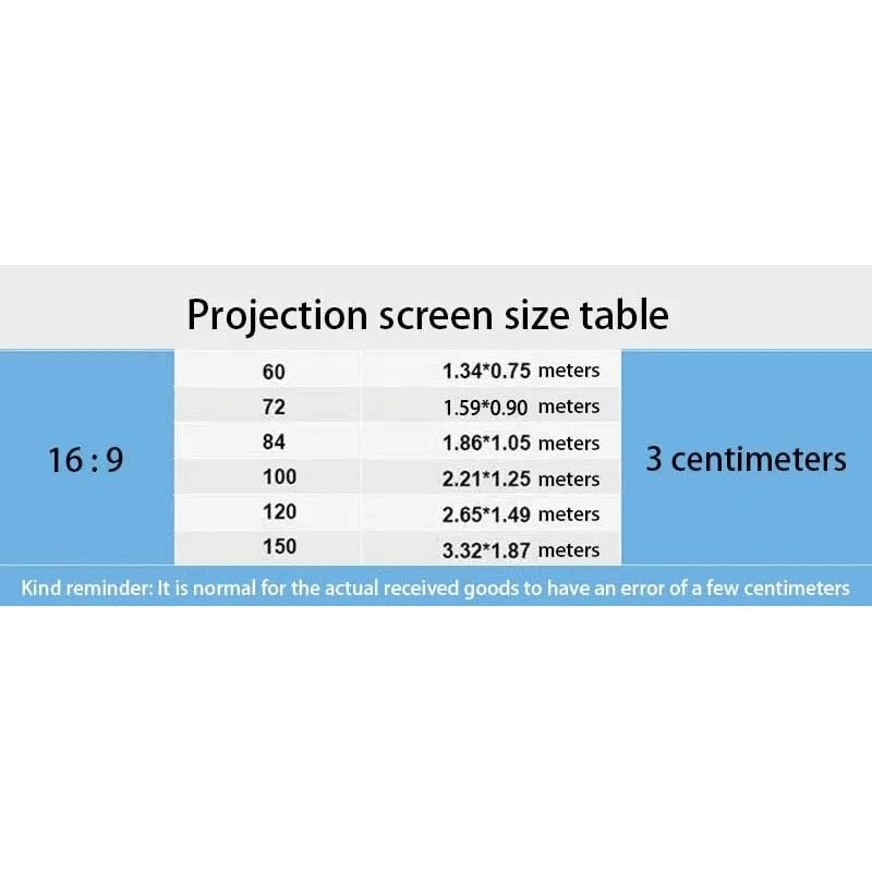 Pantalla portátil plegable para proyector 120 pulgadas miniatura 6