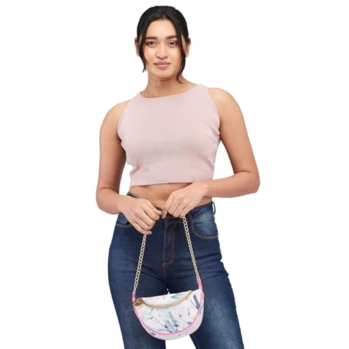 Image of Caprese Coco Sling Bag, Medium | Stylish Floral Print Handbag for Women with Adjustable & Detachable Sling Strap | Secure Zip Closure | Perfect for Casual & Daily Use