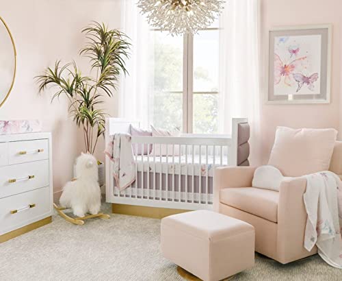 Image of Oilo Crib Sheet, Breathable 100% Turkish Cotton Fitted Jersey, 300 Thread Count, Machine Washable, Fits Standard Crib (28 inch x 52 inch x 6 inch), Toddler Bedding, Girl, Boy, & Neutral Nursery Design, Butterfly