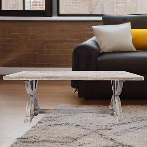 Jofran Inc. 1934-1 Fairview Rustic Trestle Coffee Table thumb #1