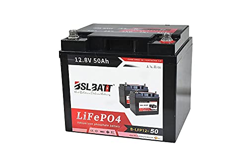 Bsl Batt Bslbatt 12V 50Amps Lithium Ion Phosphate Deep Cycle Battery Up To 2000 Life Cycles Built-In Bms Perfect For Rv, Solar, Marine, Overland, Off-Grid Applications, B-Lfp12-50, Black #TOP1
