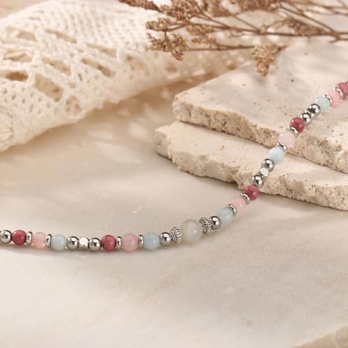 Image of Triple Threat Protection Anxiety Relief Gifts for Women,Natural Healing Crystal Bracelet Evil Eye Jewelry for Her Friends