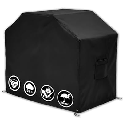 Covers & All Heavy Duty BBQ Grill Cover – Waterproof Outdoor Gas Grill Cover, UV & Fade Resistant with Drawstrings, Fits Weber, Char-Broil, Nexgrill & Kenmore (65 inches, Black)