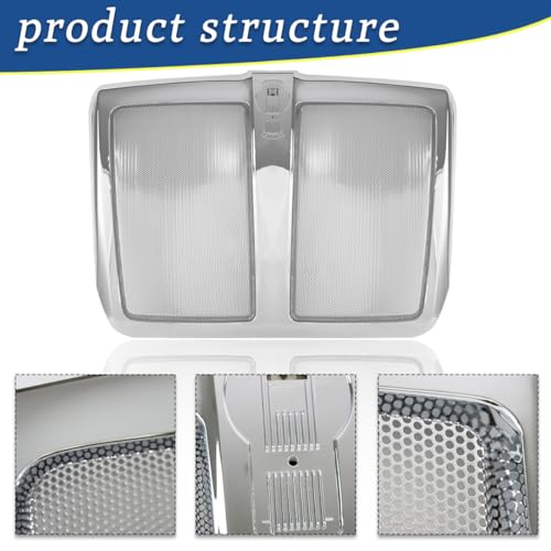 Image of Grille for Kenworth T680 2015-2022 Front Grill with Bug Screen OEM Replacement Kenworth T680 Semi Truck (Chrome)