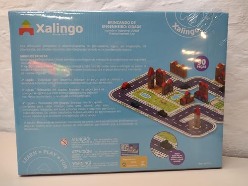Brincando de Engenheiro Cidade 90 peças Xalingo