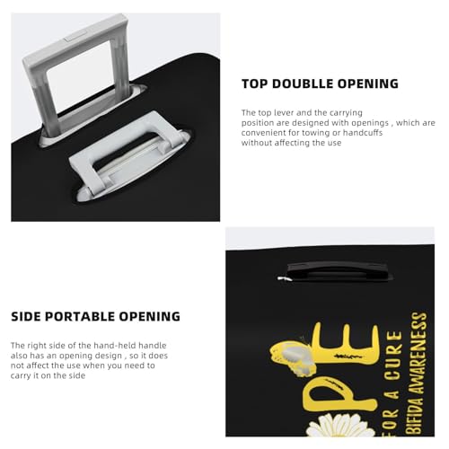 Travel Luggage Cover Hope For A Cure Spina Bifida Awareness Flower Fashion Washable Baggage Suitcase Protector Fit For Luggage Small4