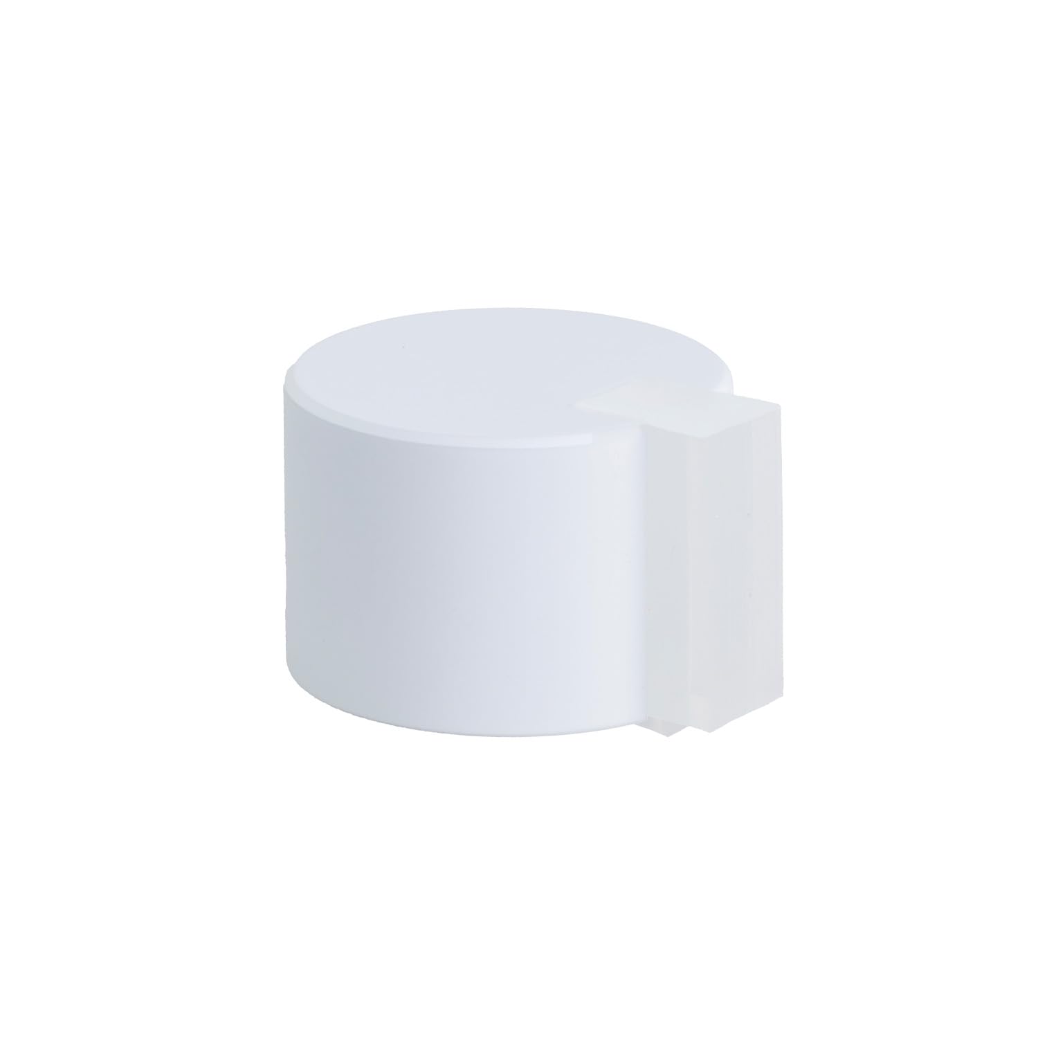 Evi Herrajes White Lacquered Stainless Steel - White Rubber | Adhesive White Door Stop | Ø28x20mm | Stainless Steel With Rubber Protector | For Interior And Exterior | Door Protector | 04019328Bbl