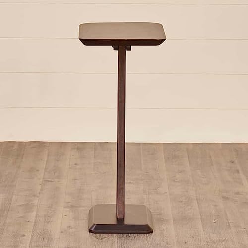 Image of Laos End Table for Living Room and Bedroom: Premium Rectangular Side Table with Brown Finish and Mango Wood for Home and Kitchen Ideal for Home Decor