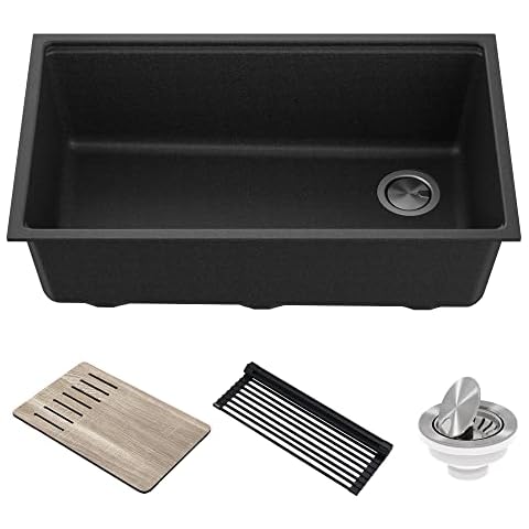 Kraus KGUW2-33MBL Bellucci Granite Kitchen Sink Cover