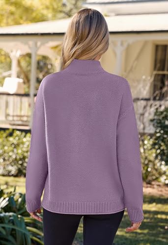 Image of MEROKEETY Women's Turtleneck Long Sleeve Sweater 2025 Fall Cozy Knit Loose Casual Trendy Pullover Tops Winter Clothes