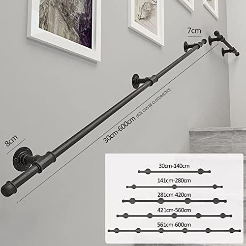 Rampe d'escalier extérieure en fer forgé 360 cm contre les risques de chute - 3