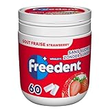 FREEDENT - Chewing-gum goût Fraise sans sucres - Boîte de 60 dragées - 84g...