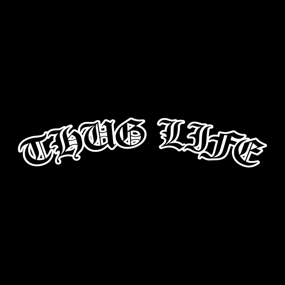 Amazon.co.jp: THUG LIFE カッティング ステッカー 小サイズ ホワイト