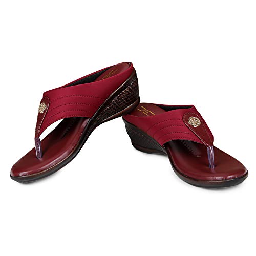 Image of XE Looks Women's Synthetic Leather Comfortable Slip Heels