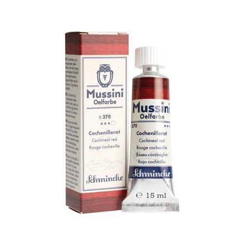 Schmincke – MUSSINI, cochineal red in 15 ml tube, 10 370 006, historical special shade, limited edition, Retro II, finest artist's resin oil paint