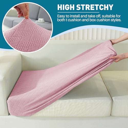 YSTELLAA Stretch Sofa Sitzkissenbezug, Sitzkissen Bezug rutschfest, Elastischer Kissenbezüge, Sofa Überzug Wohnzimmer… – Ansicht 5