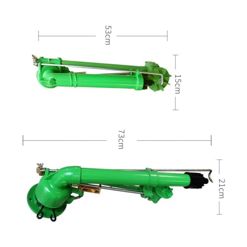 Pistola de riego con 5 boquillas, riego de gran eficiencia para césped, jardín, granja