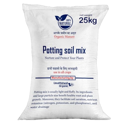 Image of Umamahesh Organic Potting Soil Mix 25 Kg | Organic Garden Soil for Plants | Ready to Use Potting Mix for Indoor & Outdoor Gardening