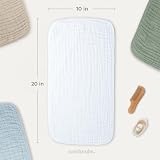 Comfy Cubs Muslin Burp Cloths 20x10" 6 Pack, Baby Burp Cloths - White
