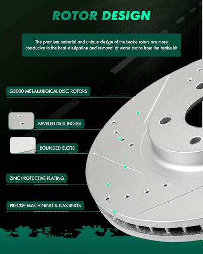 Image of SCITOO Brake Kits Front Rear Brake Rotors Brake Pad:31375;D888;31387;D905 | Fit For INFINITI For EX35,For EX37,For G25,For G35,For G37,For M35,For M45,For Q40,For QX50,For Nissan For 350Z,For 370Z