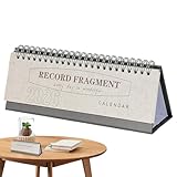 卓上カレンダー 2026 - ミニ卓上カレンダー |学年プランナー |ホームオフィス学校寮アパート用コイルバインディング |生産性と規律を強化 厚い紙のノート、モチベーション、毎月、毎週、大きな