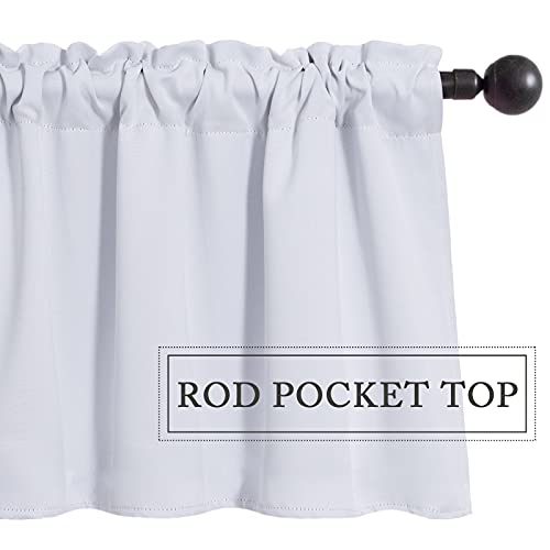 image for MIULEE Blackout Valance Rod Pocket Thermal Insulated Window Treatment 