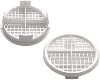 10 Number Timloc 70mm White Plastic Round Circular Push in Soffit Air Vents Vivarium