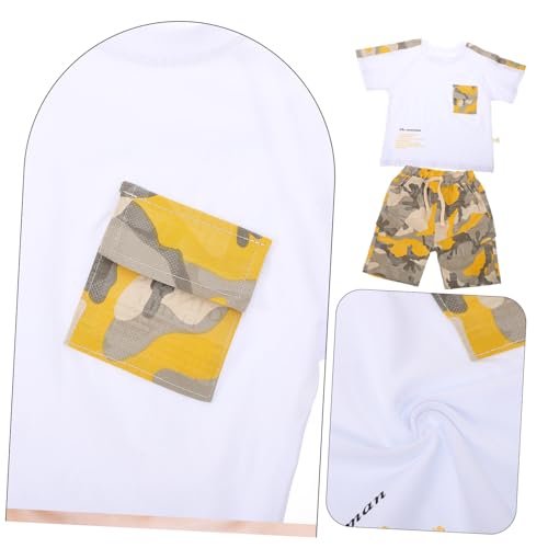 Camisas y pantalón conjunto de ropa infantil de verano en piezas de manga corta 4