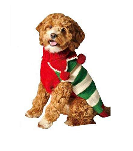 Chilly Dog Christmas Elf Dog Sweater (Medium)