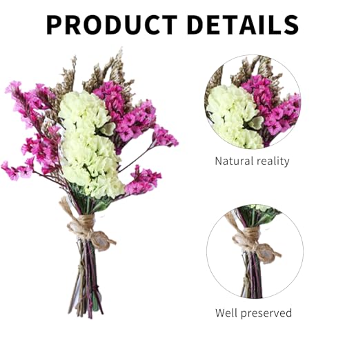 10 Stück Kleine Trockenblumensträuße Mini Trockenblumenstrauß Natürliche Trockenblumen Deko Strohblumen Getrocknet Set Kleine Trockenblumen für DIY Bastel Tagebuch und Fotoalbum Dekoration