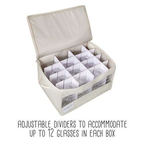 Recipiente de almacenamiento para copas de vino ideal para mudar y organizar tu vajilla 6