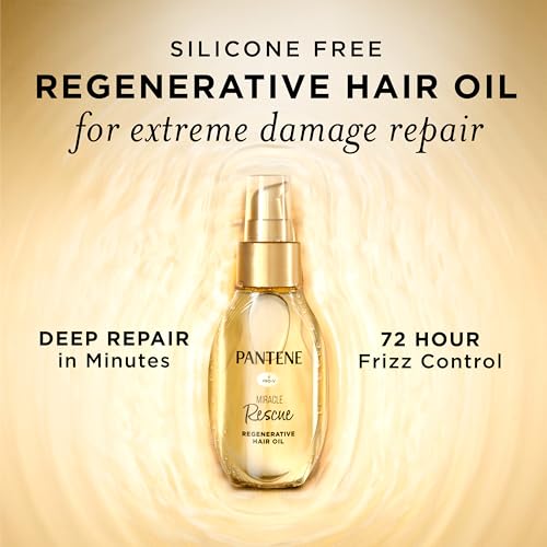 Pantene Miracle Rescue Regenerative Hair Oil - 2.0 FL Oz - Deep Repair Treatment for Dry & Damaged Hair - Image 3