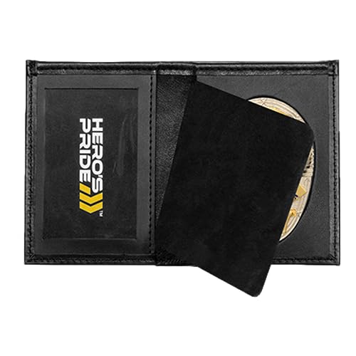 Hero's Pride Deluxe Bi-Fold ID Case with Recessed Badge Cutout, 7 Point Star, Fits Badge Size 2-3/4 x 2-3/4